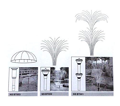 JAINSONS PET PRODUCTS MJ Plastic Fountain Head Set kit, Black, Large-3 Shapes-picture-11
