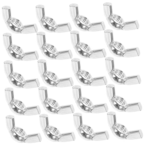 Cabilock 20pcs 5/16 Inch Butterfly Screws Hand Tighten Wing Nut Fasteners Carbon Steel for Repair Installation Yard Equipment
