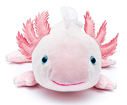 Uni-Toys - Axolotl (rosa) - 32 cm (Länge) - Plüsch-Wassertier - Plüschtier, Kuscheltier