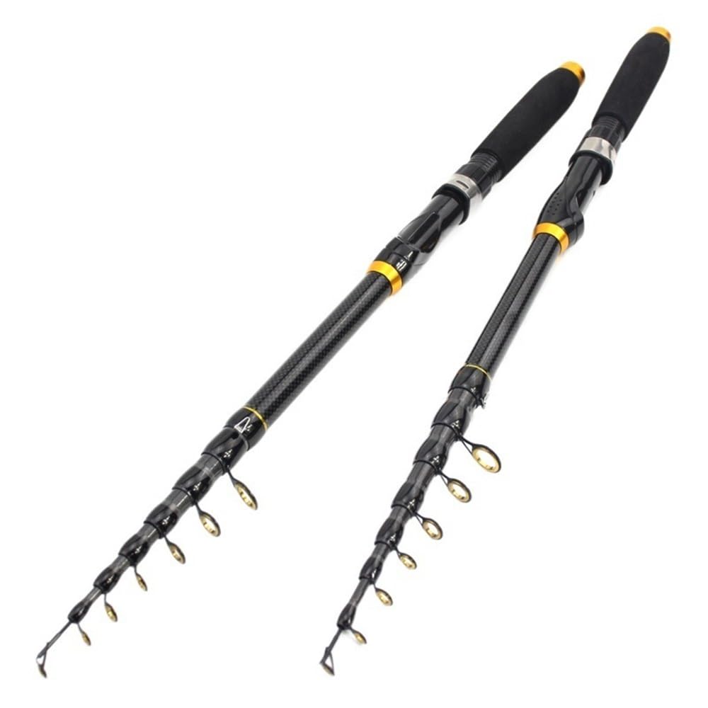 Canna da pesca, Canna da pesca portatile in carbonio mini - ultra corta for mare/Luya for carpe e pesci neri