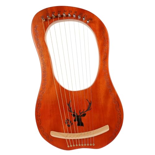 Abaodam 1Set Tone Lyre Harp Wooden String Instrument for Beginners Smooth Finish Includes Tuning Wrench for Music Lovers Enhance Your Musical Skills