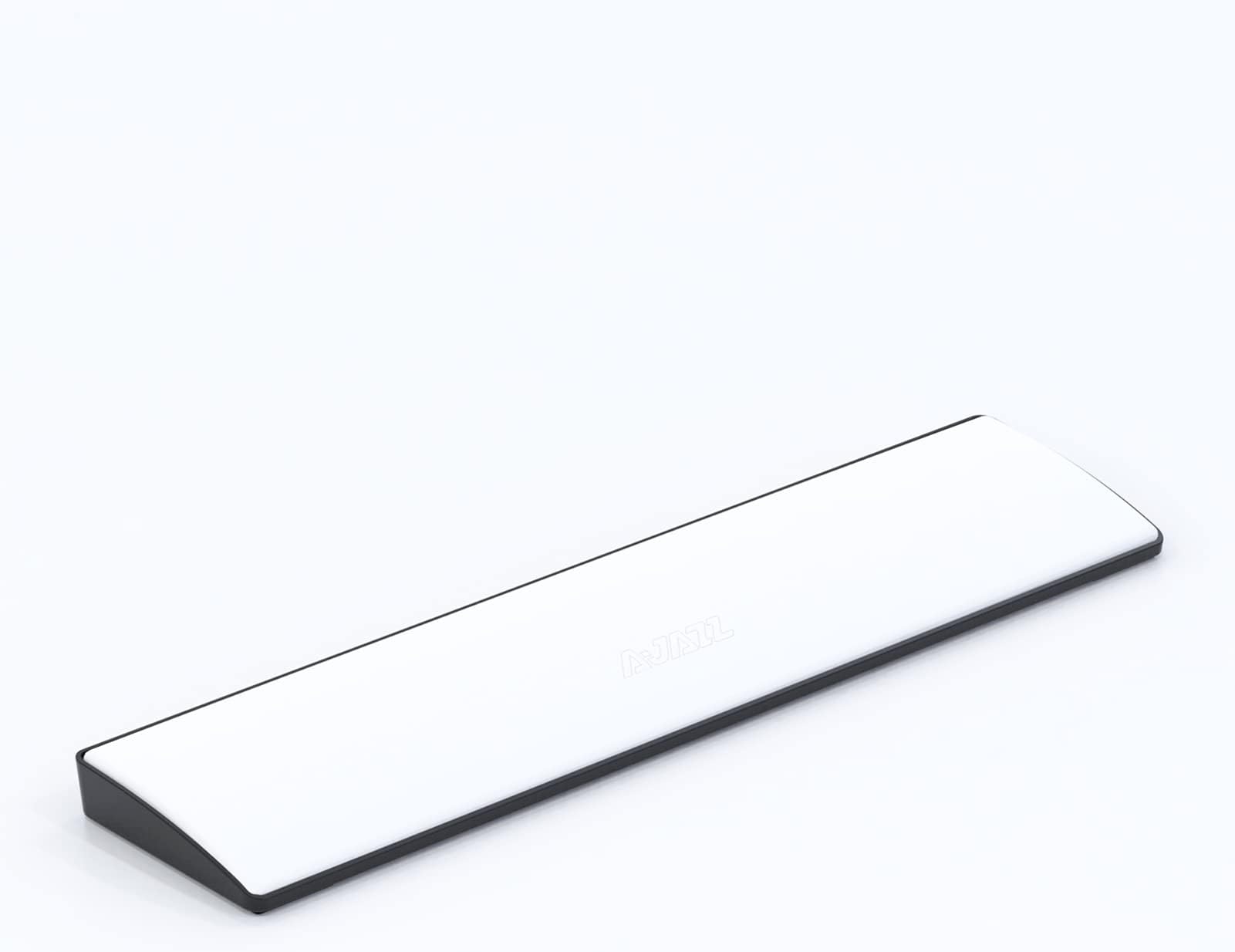 Lomiluskr Computer Keyboard Wrist Rest Pad, PU Surface, Soft Memory Foam Filling, ABS Base with Anti-Slip Stickers, 60% 61 Keys Compact Size 11.42 x 2.76 x 0.78 in (White-61Key)