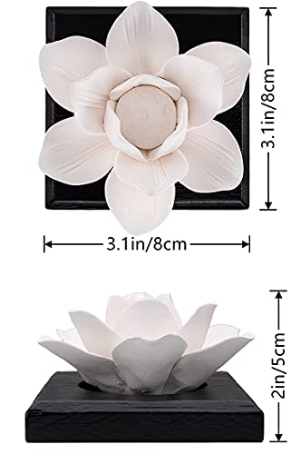 Molimao Lotus Flower Styling Essential Oil Diffuser Stone, Non-Electric, Handmade Products, Decorative Tabletops, Car Decoration Ornaments (Essential Oils Not Included) #TOP5