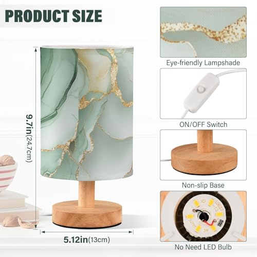 Lámpara de Mesa Blanca Mármol con USB miniatura 3
