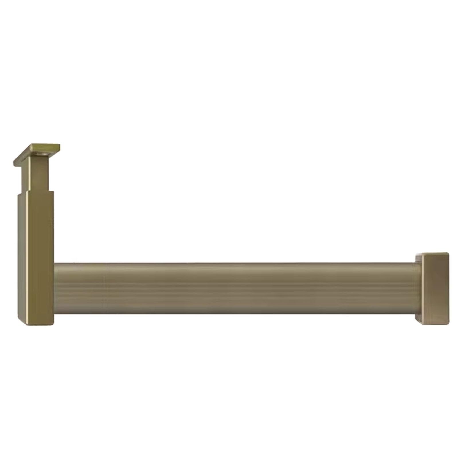 Barras de Armario. Barra de Armario de Metal de Altura Ajustable for Colgar Ropa, Organizador de Ropa de Madera for lavandería, Tienda y Autocaravana.(Champagne,50cm(19 3/4 in))