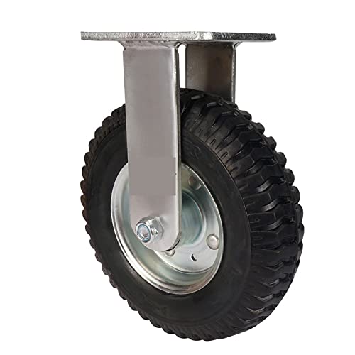 Roue en caoutchouc gonflable de 8 pouces avec monture robuste freinée - 4