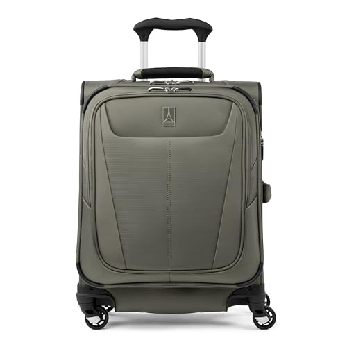 Travelpro Maxlite 5 Softside Expandable Luggage with 4 Spinner Wheels, Lightweight Suitcase, Men and Women, International, Slate Green, Carry-on 19-Inch