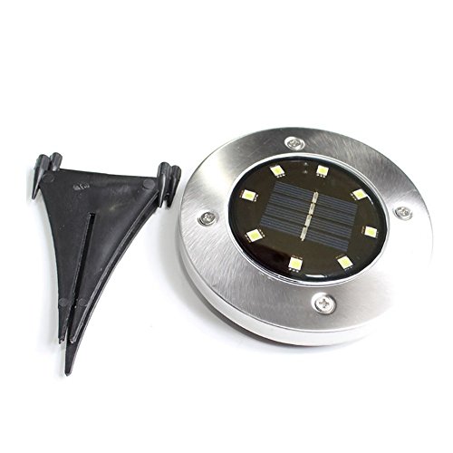 Wenjuan 8 LED Solar Power Buried Light Ground Lamp Outdoor Path Way Garden Decking