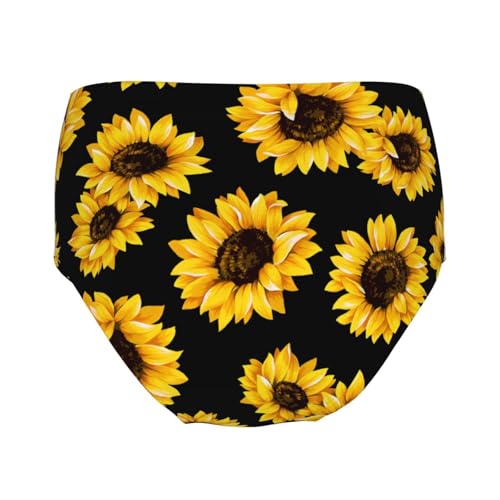 Sunflower Flower Girls' Underwear Soft Cotton Little Girls Panties Comfort Briefs2