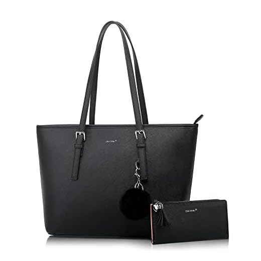 Handtasche Damen Set Schwarz Tasche