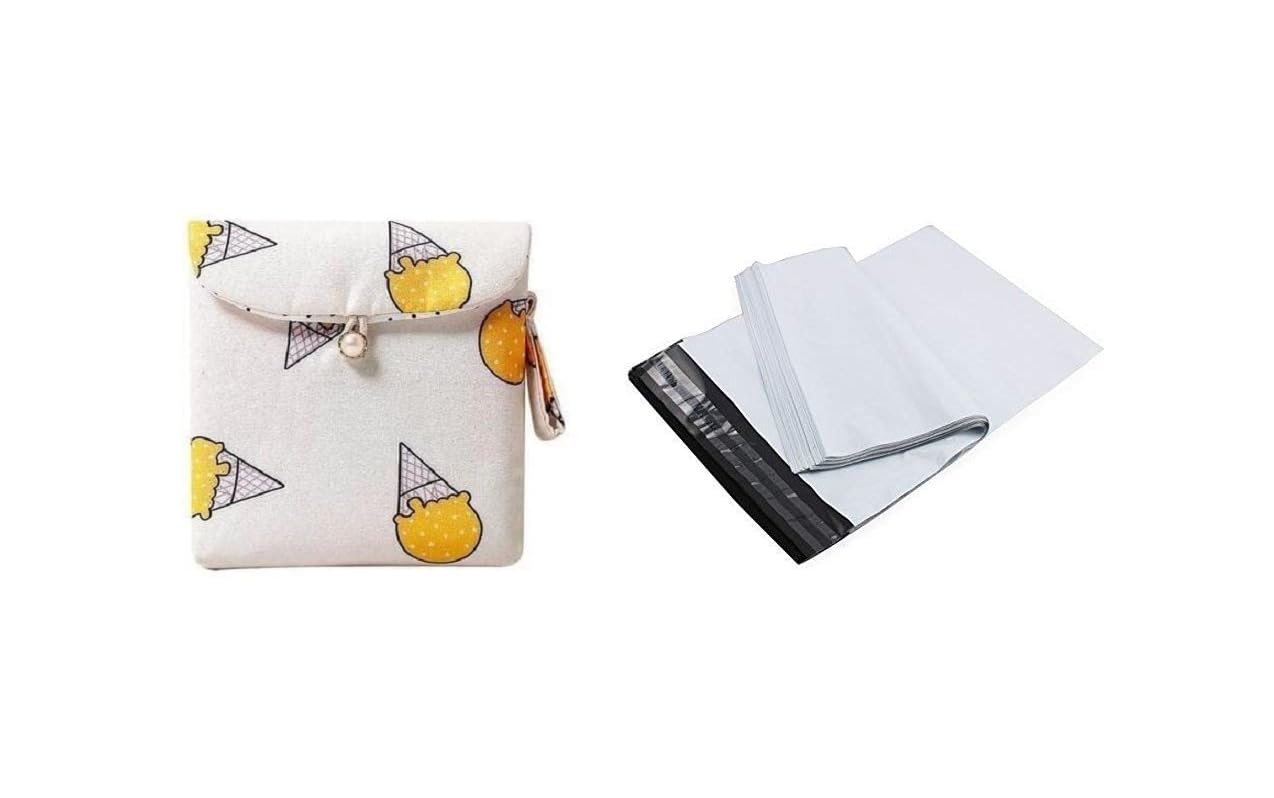 Swami Enterprise Sanitory pad Cover With Sanitory Disposal bag Sanitory pad Cover 2 PC With 7 Disposal Bag Total 9 PC (Multi Color)-image-31