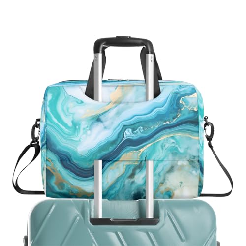 Funda para laptop con estampado de mármol líquido turquesa miniatura 6