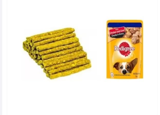 Pedigree Dog Chew Munchy Sticks Chicken Flavor Sticks 1kg with Pedigree Gravy Meat70gm, Chicken Dry Puppy Dog Food (B0D45PWV9C) Amazon Price History, Amazon Price Tracker