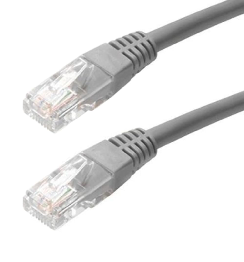 EIA/TIA TSB-40A ETL 10' FT CAT5e Patch Cord Cable Gray 350 MHz RJ45 Male to Male Ethernet Network UTP Molded 24 AWG Copper Stranded RJ-45 Enhanced Category 5e High Speed Data Gaming Jumper