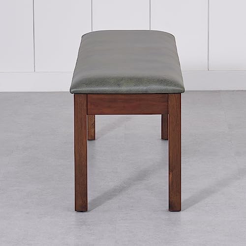 Image of Home Centre Harmony Faux Leather Dining Bench - Green