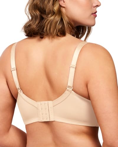 Image of HSIA Minimizer Bras for Women Unlined Underwire Lace Bras for Large Breasts | Full Coverage, Plus Size, Support Lift, Breathable, Everyday Essentials, Soft, Back Smoothing, Wide Straps, Sizes 32-46 C-I