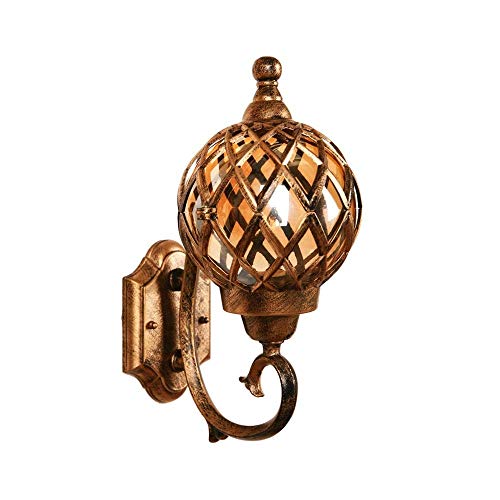 Lumière murale bronze rétro européenne pour villa et porche