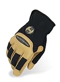 Heritage Stable Work Gloves, Size 8, Black/Tan