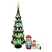 BuyRussianGifts Christmas Nesting Dolls 14' Tall Christmas Tree Santa Snowman 5 Piece Set