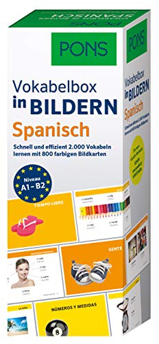 PONS Vokabelbox in Bildern Spanisch: Schnell & effizient Vokabeln lernen mit 2.000 Wörter auf 800 f