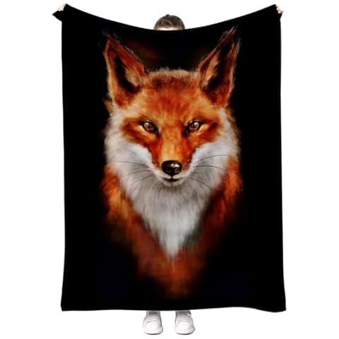 Fox Blanket for Kids Girls Boys Adult Plush Sherpa Throw Blanket Soft Warm Animal Fleece Blankets Fox Print Blankets (150x200cm(60"x80")) Cover
