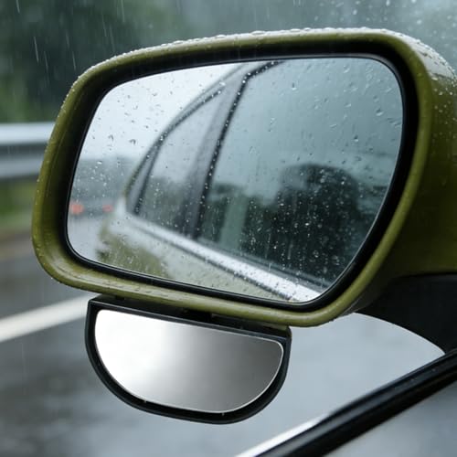 Espejo retrovisor para punto ciego de coche negro con ajuste 360° y gran angular 5