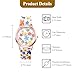 Avaner Women's Silicone Wrist Watches: Easy Reader Floral Rose Gold-Tone Analog Quartz Multicolored Elegant Watches
