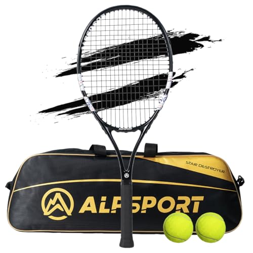 Raqueta de tenis ALPSPORT 27 pulgadas con grip 4 3/8