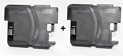 Preisvergleich Produktbild Kompatible Tinte ERSETZT Brother LC-980 Black (Doppelpack)