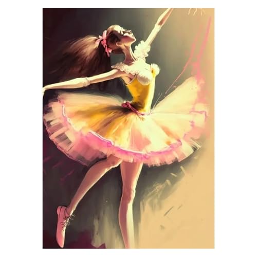 Art mural moderne de ballerine avec posters et arts decoratifs LEMST