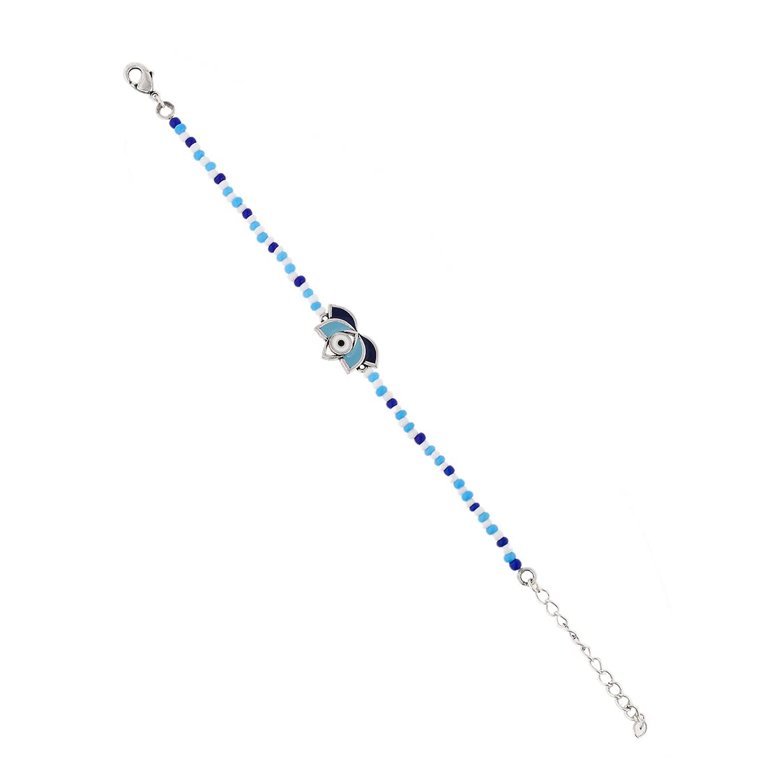 VOYLLA Evil Eye Lotus Shape Blue-White Beads Chain Bracelet (B0C3LZMLC9) Amazon Price History, Amazon Price Tracker