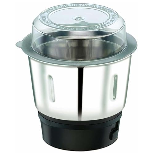 Image of XIVY 400 ml Mixer Grinder Chutney Jar with Metal Coupler Socket | Heavy Duty Stainless Steel Jar Compatible with Prestige, Bajaj, Preethi, Lifelong, Sumeet, Orient & More