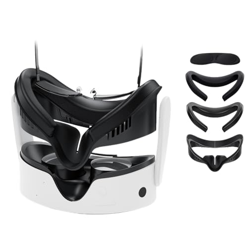 Growalleter Q3S専用フェイスクッション Q3S対応フェイスパッド インターフェイスブラケット 光漏れを軽減 快適性向上 汗防止 メガネ対応 Q3S対応アクセサリー PUレザー 簡単装着 軽量設計 没入感アップ (くろいろ)