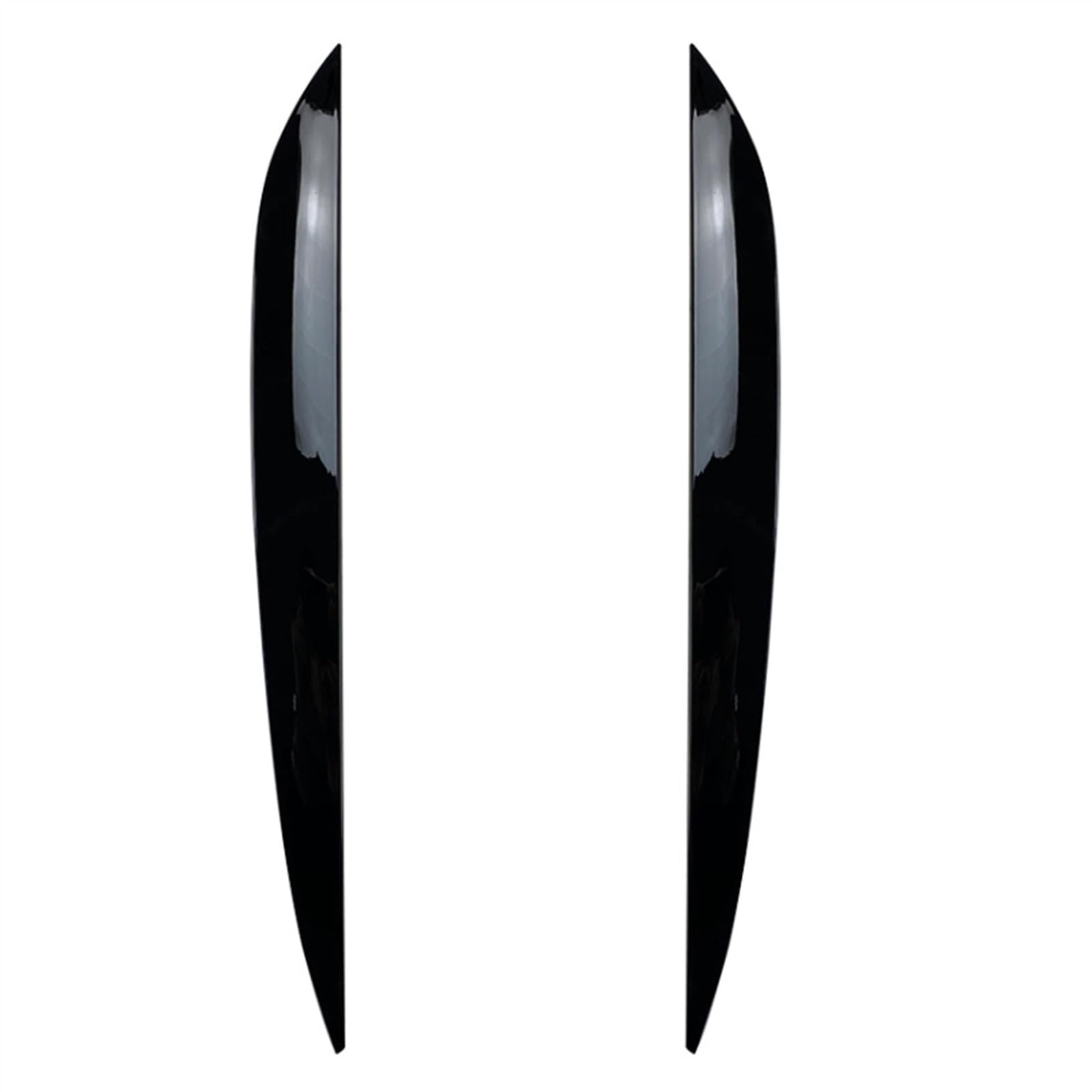 Car Accessories Eyelid Front Headlight Eyebrow Trim Cover Sticker for Touareg 2010 2011 2012 2013 2014-2018(Glossy Black)