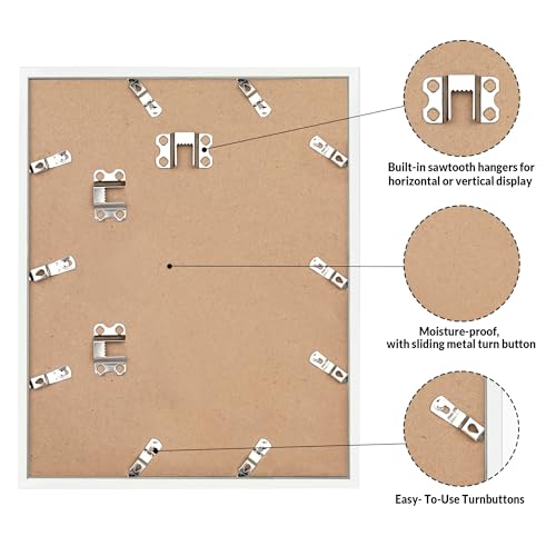 Image of LaVie Home 20x28 Picture Frame for Wall Display, 20x28 White Picture Frame with HD Plexiglas, 20 x 28 Poster Frame 1 Pack, Display Frame for Vertical or Horizontal, Classic Collection