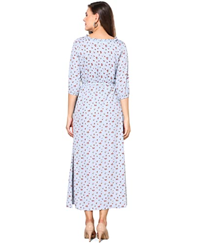 Image of AHANA Printed Crepe Maxi Dress