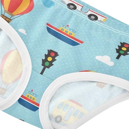 Cute Cartoon Vehicles Cars Blue Panties Little Girl Toddlers Underwear Floral Cotton Aesthetic Briefs Undies Kids 2t4
