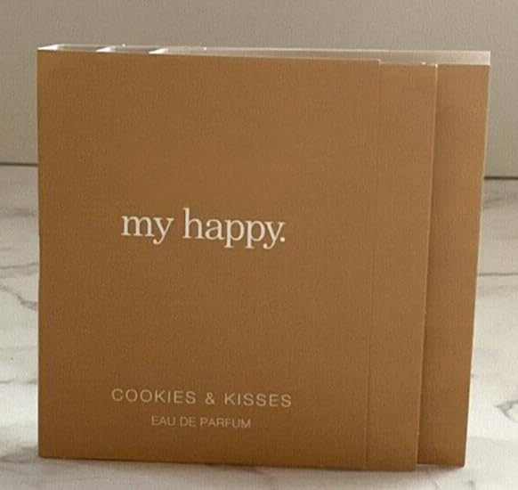 Vanilla Caramel Perfume Samples for Women - My Happy Cookies & Kisses Eau de Parfum, 3 x 1.5ml Travel Size Spray Vials, Sweet Warm Fragrance