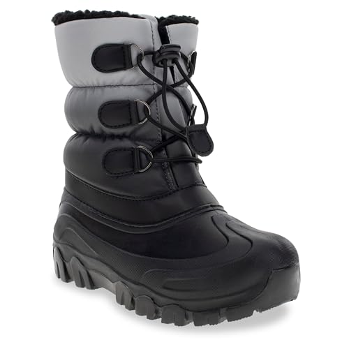 Western Chief Waterproof Snow Boots with Adjustable Toggle for Toddlers and Kids – Faux Fur Lined Cold-Weather Boots