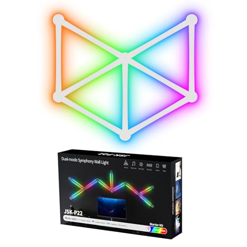 TOHETO RGB Wall Light, LED DIY Geometry Splicing Gaming Lights