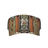 Cute Indian Native American Hats Women Men Retro Sun Sport Visor Hats Adjustable Fit Visor Women Hat