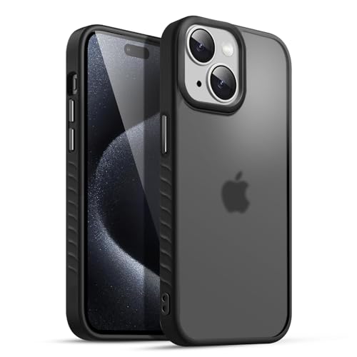 Image of KARWAN️ Shockproof Back Case Cover for iPhone 15 | Camera Protection Bump |Shockproof Back Case Cover for iPhone 15 - Black