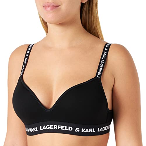 KARL LAGERFELD Mujer Sujetador acolchado Logo Negro M