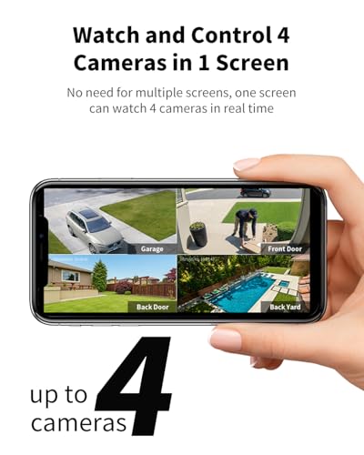Outdoor Security Camera System Wireless 4-Pack