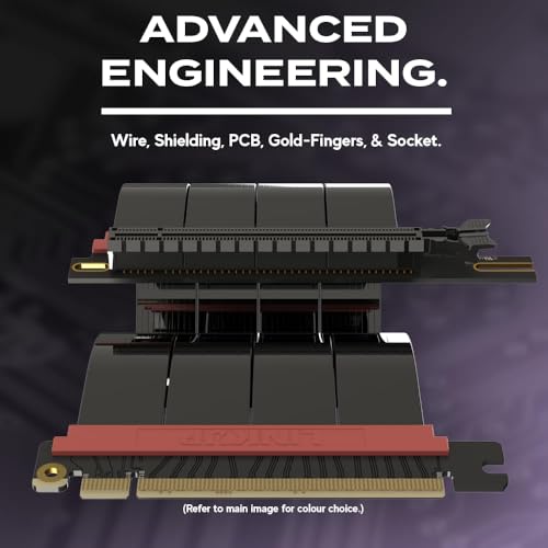 Image of LINKUP - AVA5 PCIE 5.0 Riser Cable (Open Box) | RTX5090 RX9070 GPU Ready | x16 128GB /s Speed | Compatible with N200R & NCASE M2 | Right Angle, Black 5cm (Total Length 9cm)