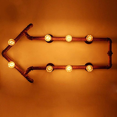 Lámpara de pared industrial retro de tubo de agua e iluminación creativa
