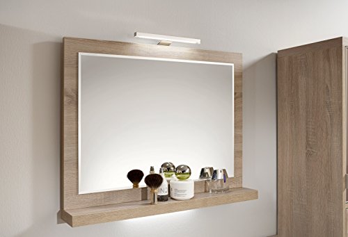 Regalwelt Badmöbel Serie TIMBERY Spiegel mit LED-Beleuchtung | In Sonoma Eiche | 80 x 64 x 13 cm - 4250562914796 Regalwelt Badmöbel Serie TIMBERY Spiegel mit LED-Beleuchtung | In Sonoma Eiche | 80 x 64 x 13 cm