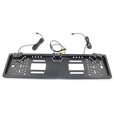 Reversing Backup Car License Plate Frame With Parking Sensor Reverse Rear View Safety Camera Waterproof LED Car Night Vision 170 Viewing Angle UK Standard Cover