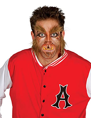 FIESTAS GUIRCA | Rouflaquettes et Sourcils de Loup-Garou avec Patillas (Taille Unique) - Accessoire de Costume pour Halloween et Fêtes de Super-héros et...