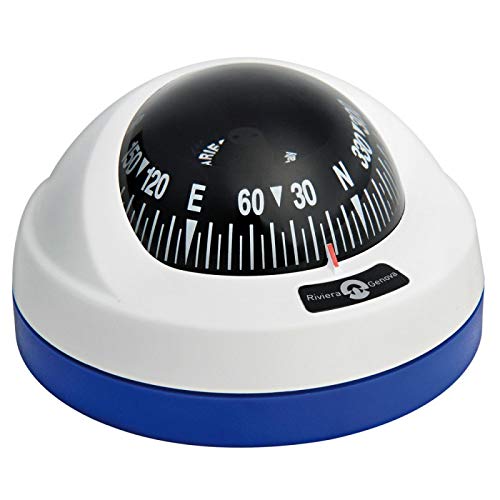 Riviera Compas Aries Noir Blanc et Bleu - Ø 100 mm x 60 mm